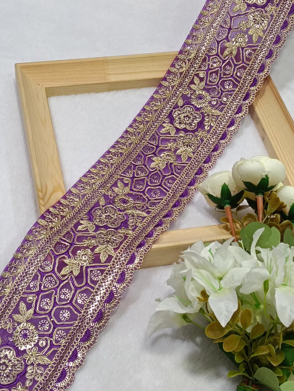 Embroidery Lace Jari Border JA14742 - Artiza Lace