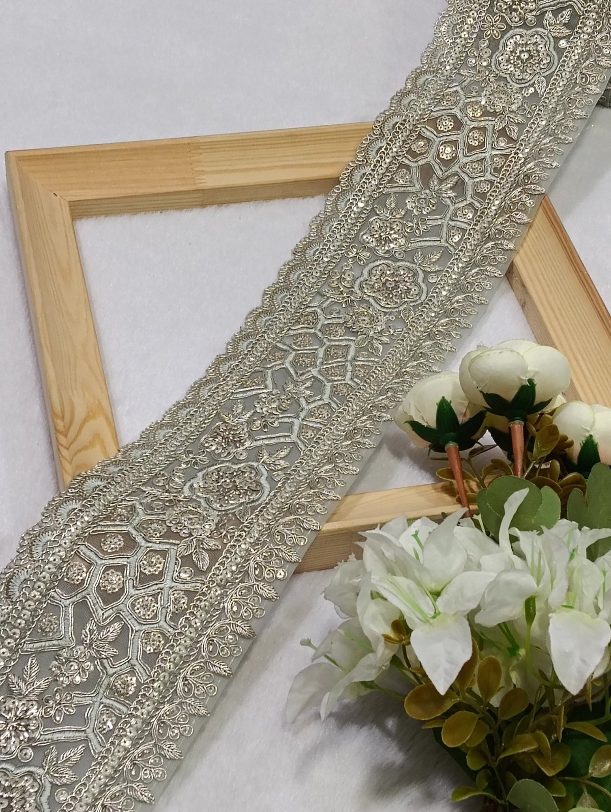 Embroidery Lace Jari Border JA14742 - Artiza Lace