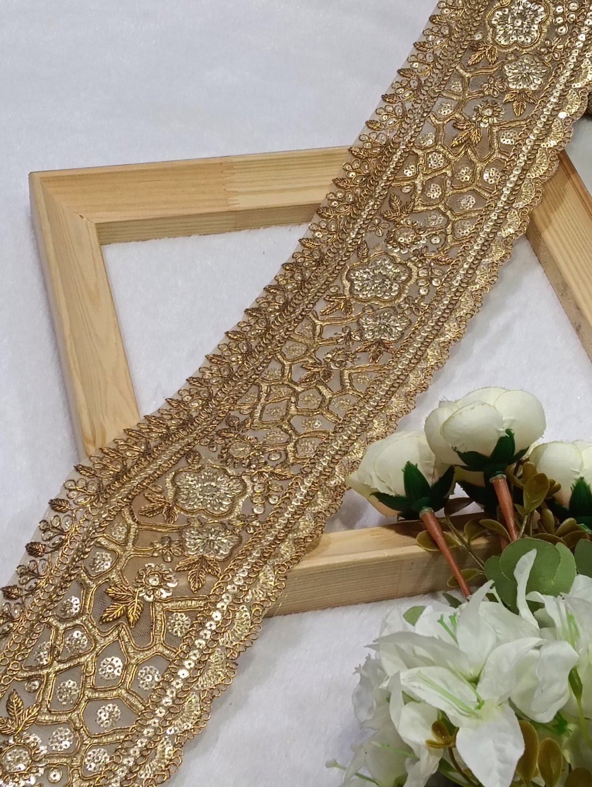 Embroidery Lace Jari Border JA14742 - Artiza Lace