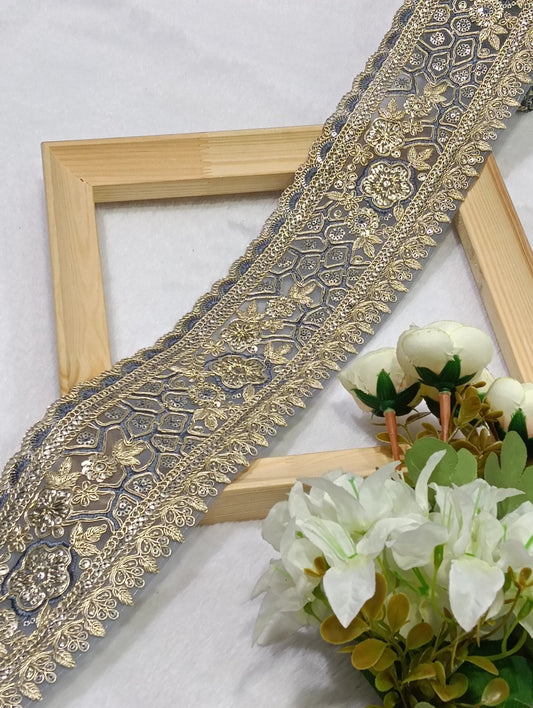 Embroidery Lace Jari Border JA14742 - Artiza Lace