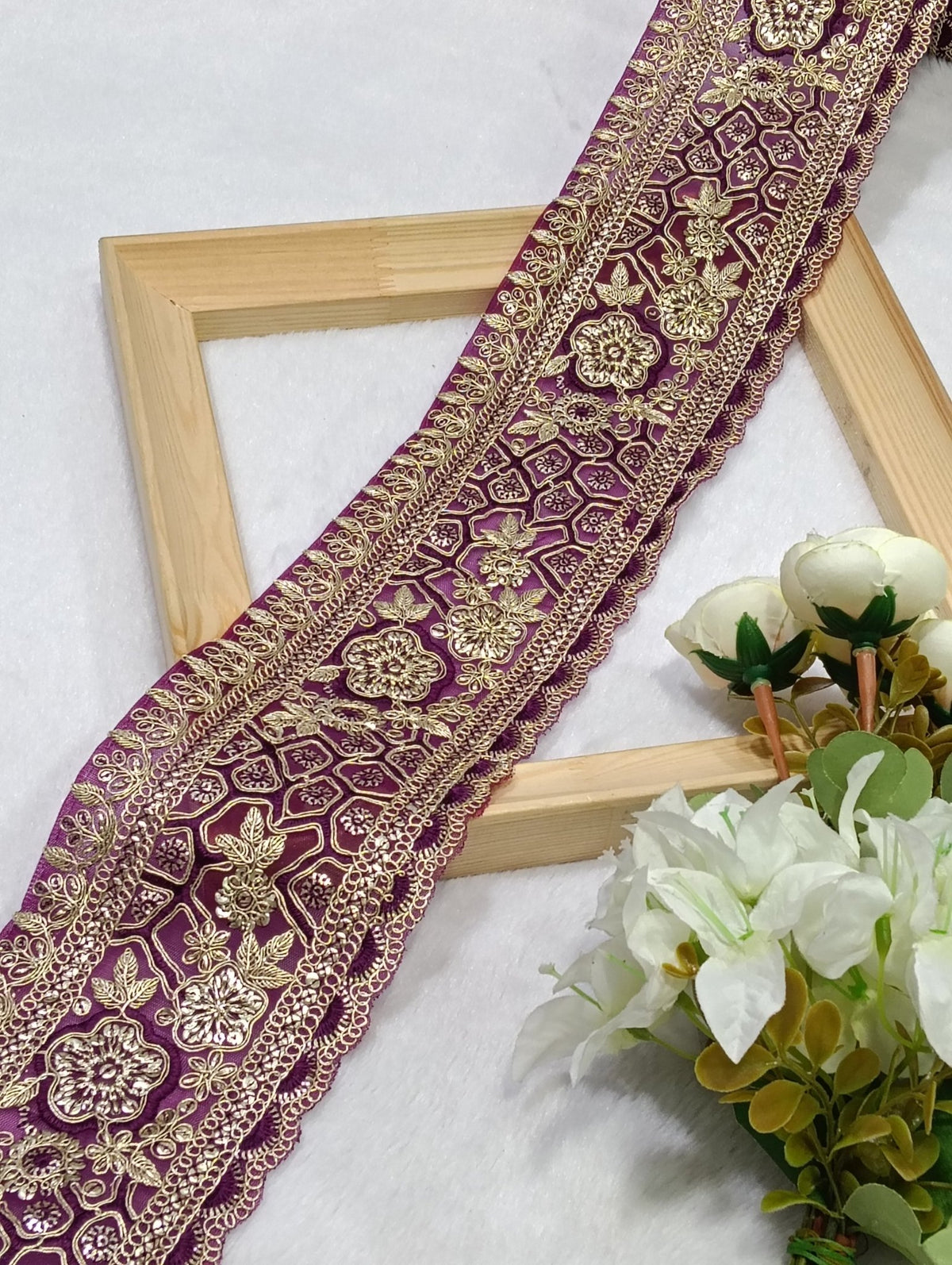 Embroidery Lace Jari Border JA14742 - Artiza Lace