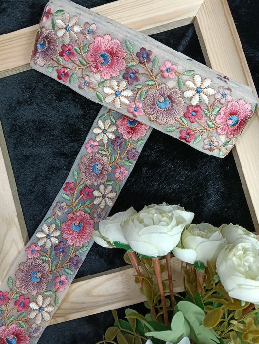 Embroidery Lace Jari Border JA7568 - Artiza Lace