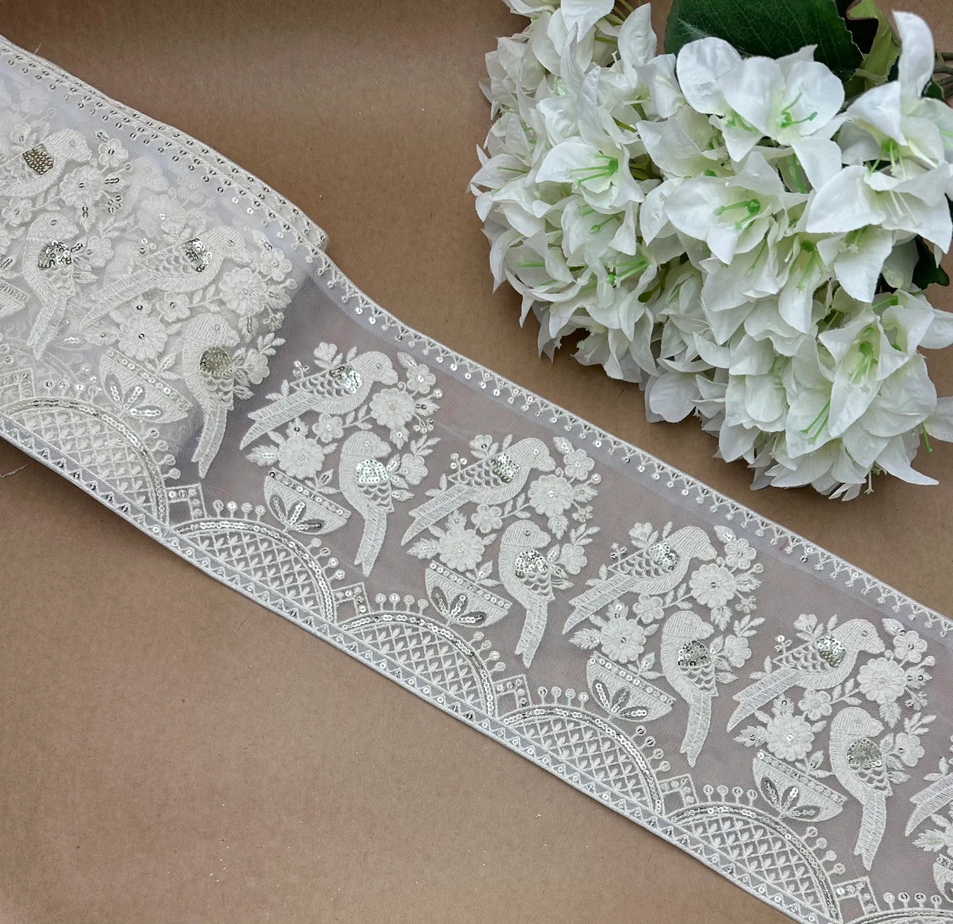 Embroidered Lace Lucknowi Jari Border JA12271