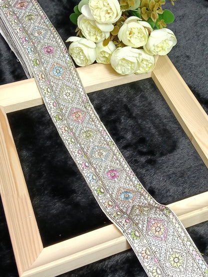 Embroidery Lace Jari Border JA13953