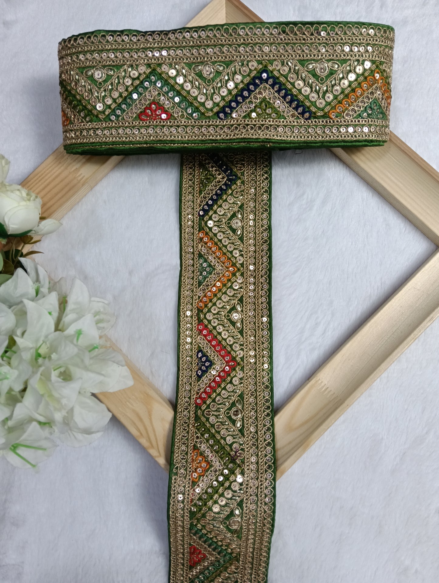 Embroidery Lace Jari Border JA14462