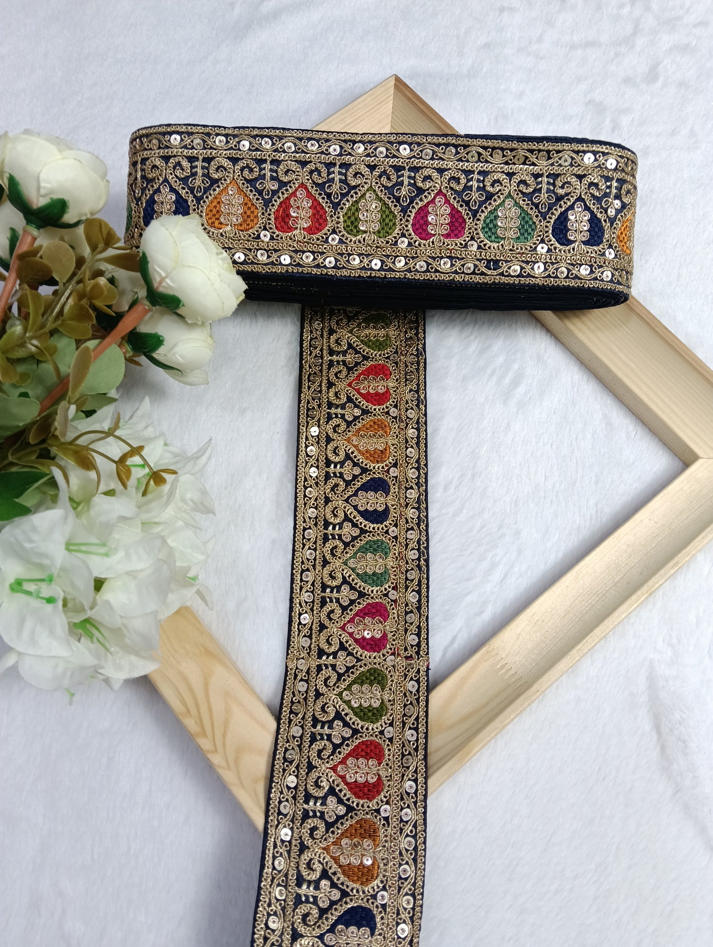 Embroidery Lace Jari Border JA14454