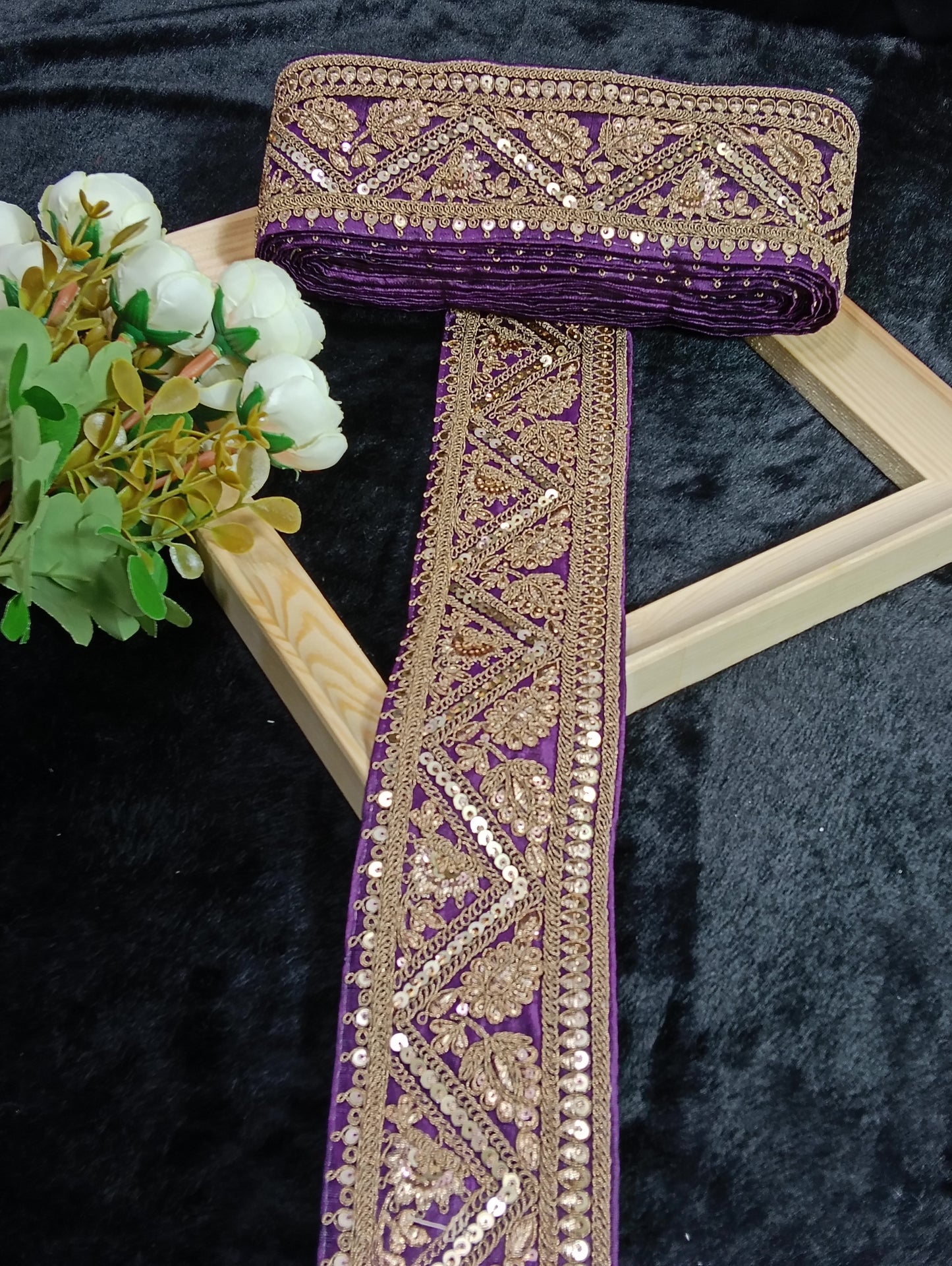 Embroidery Lace Jari Border JA14310