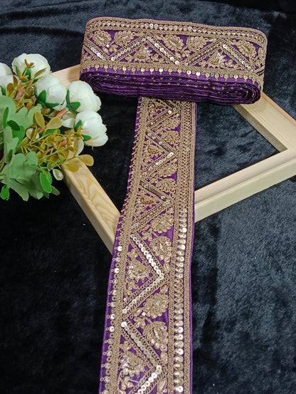 Embroidery Lace Jari Border JA14310