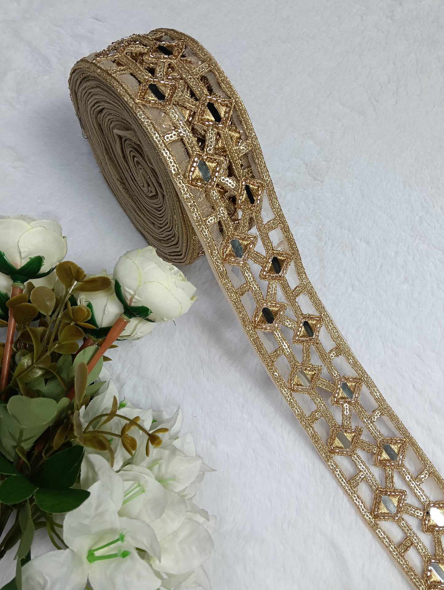 Authentic Mirror-Work Lace — Vibrant Festive Styling ha6495