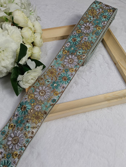 Embroidery Lace Jari Border JA14568