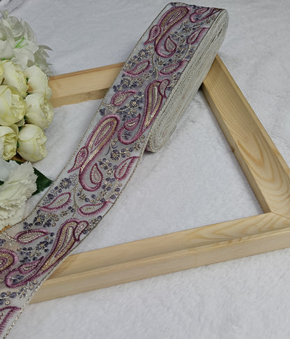 Embroidery Lace Jari Border JA14573