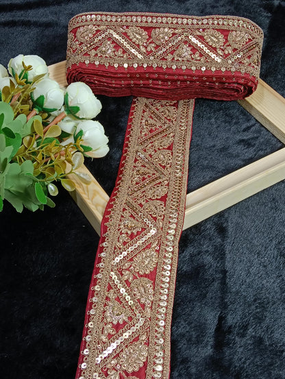 Embroidery Lace Jari Border JA14310