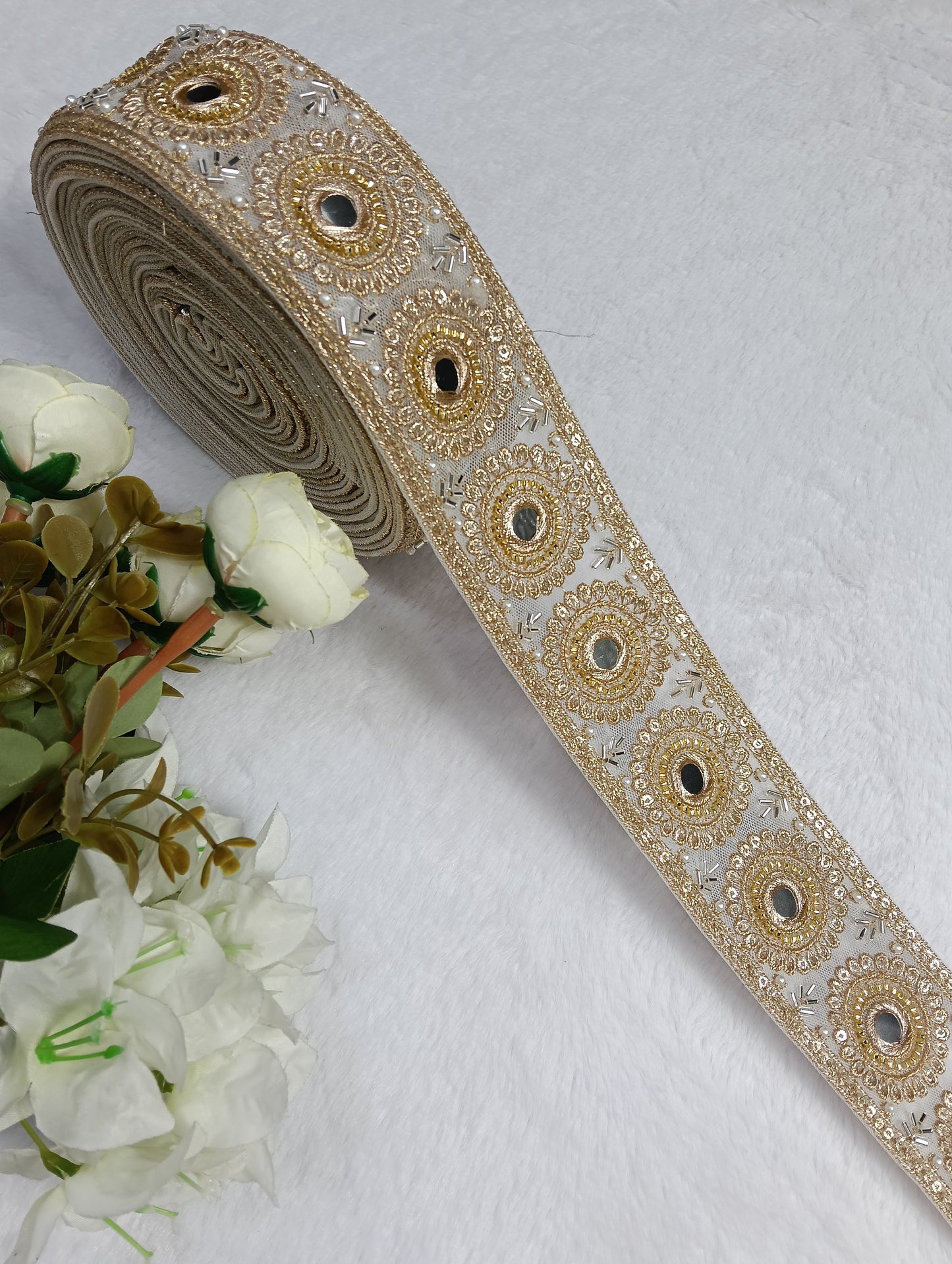 Authentic Mirror-Work Lace — Vibrant Festive Styling ha6536