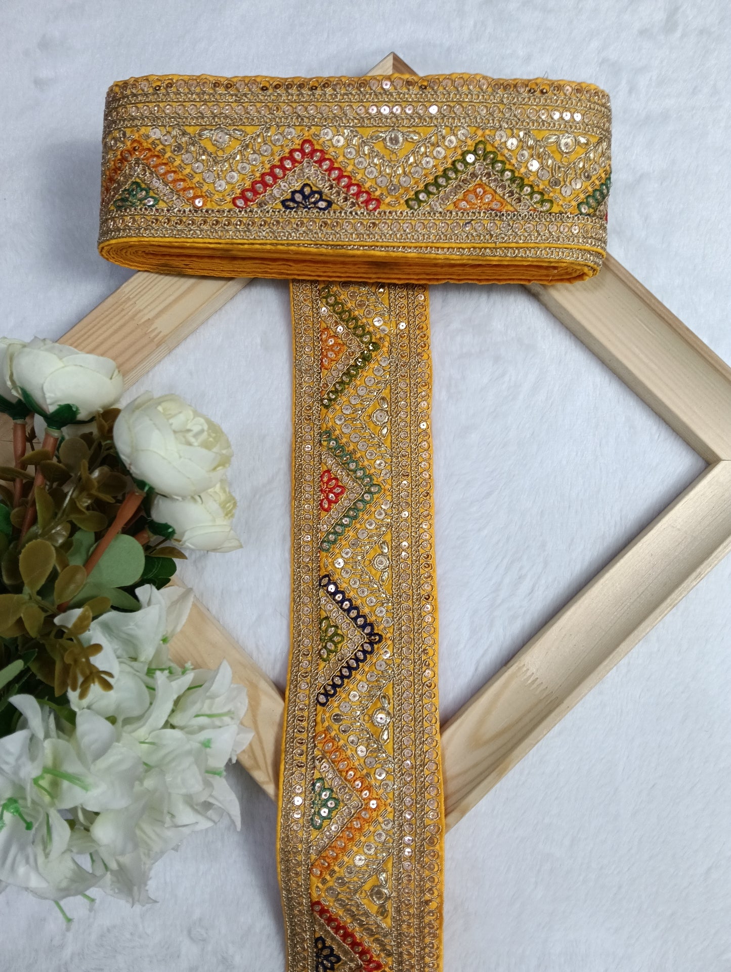 Embroidery Lace Jari Border JA14462