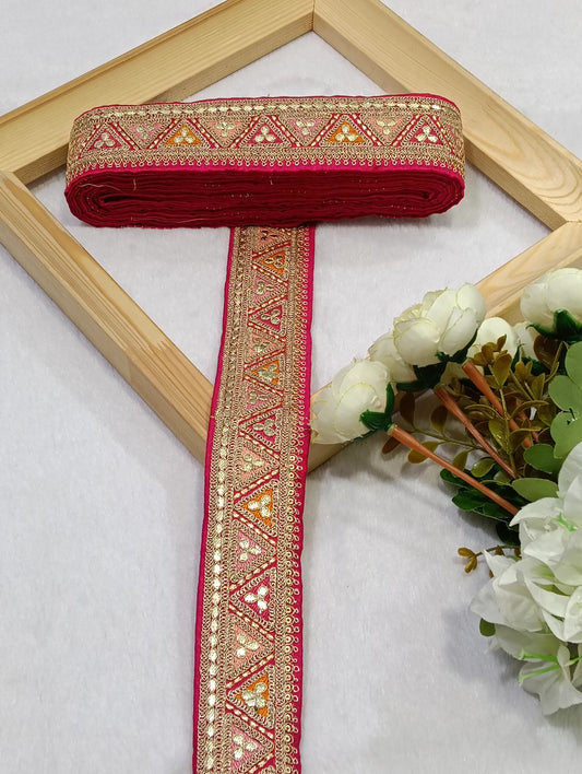 Embroidery Lace Jari Border JA14712