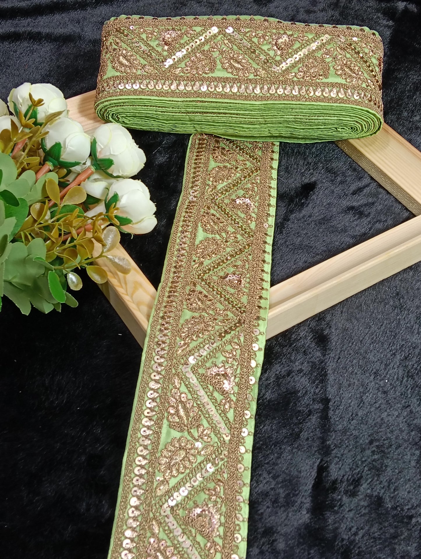 Embroidery Lace Jari Border JA14310