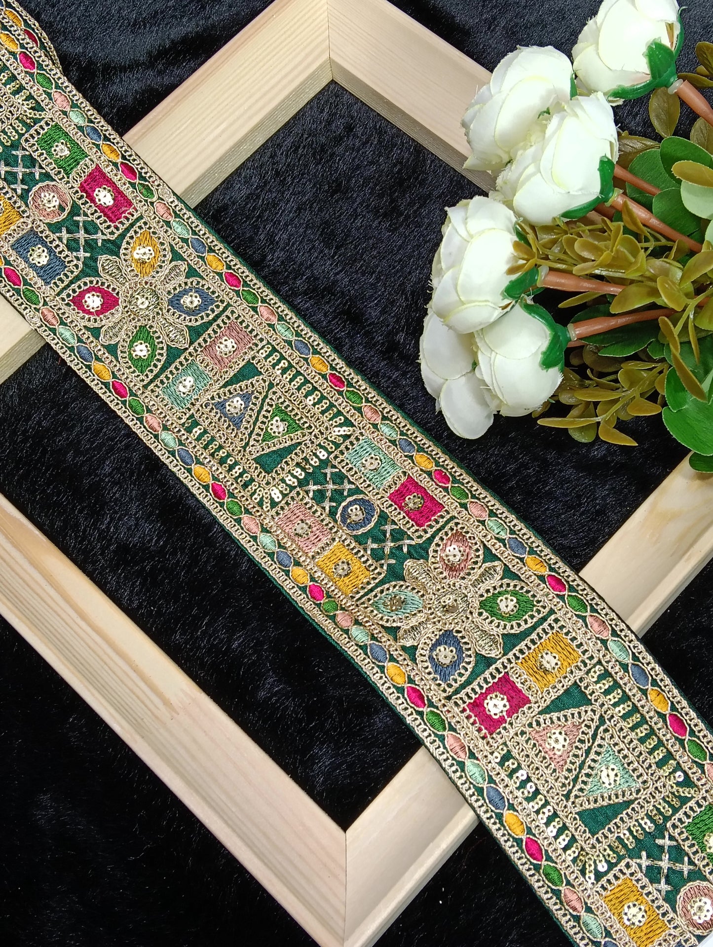 Embroidery Lace Jari Border JA13848