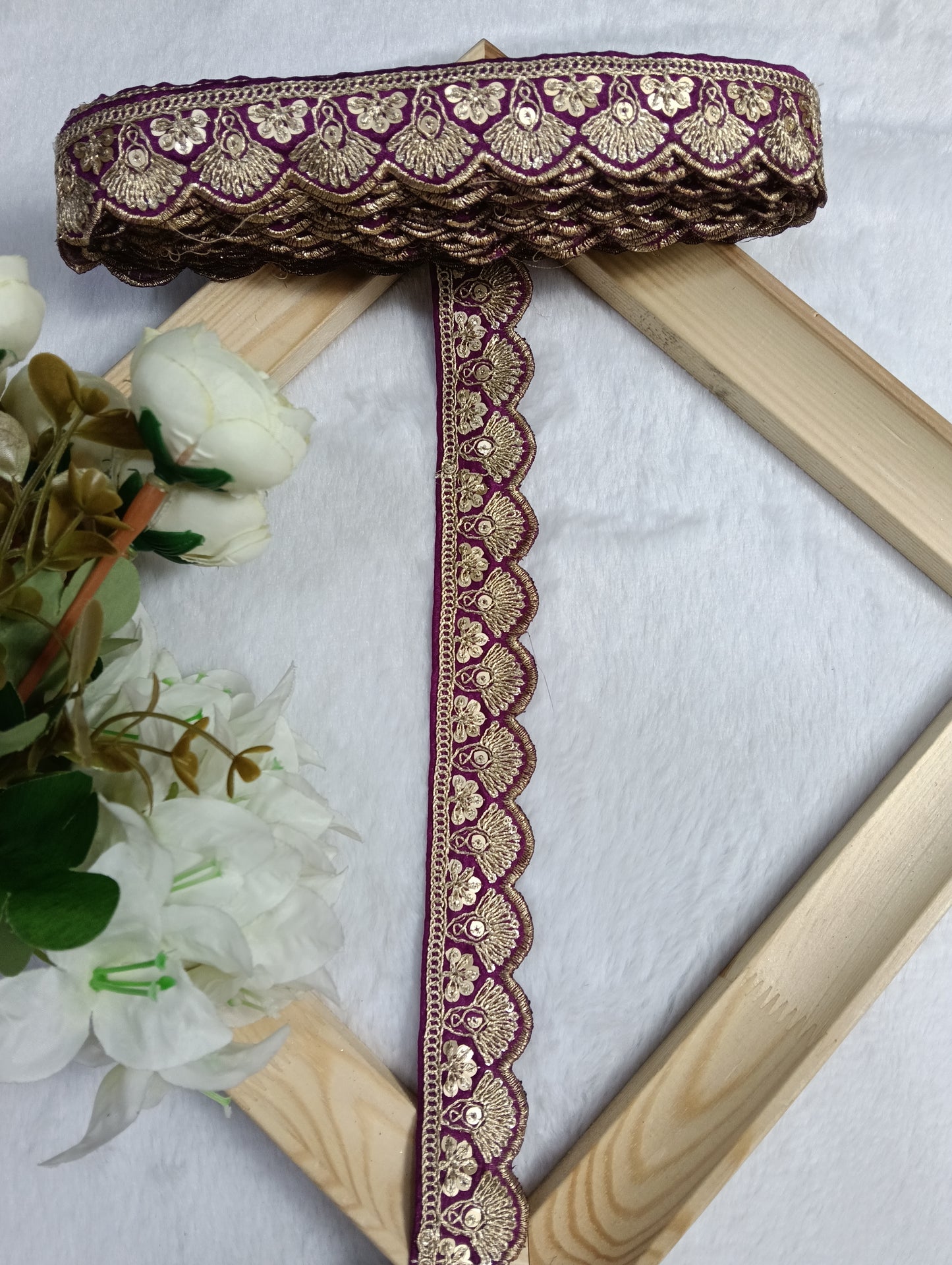 Embroidery Lace Jari Border JA14399
