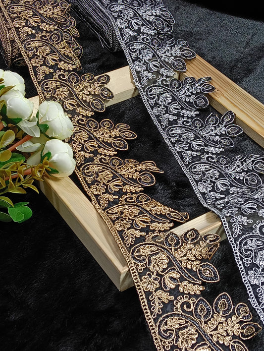 Embroidery Lace Jari Border JA14173