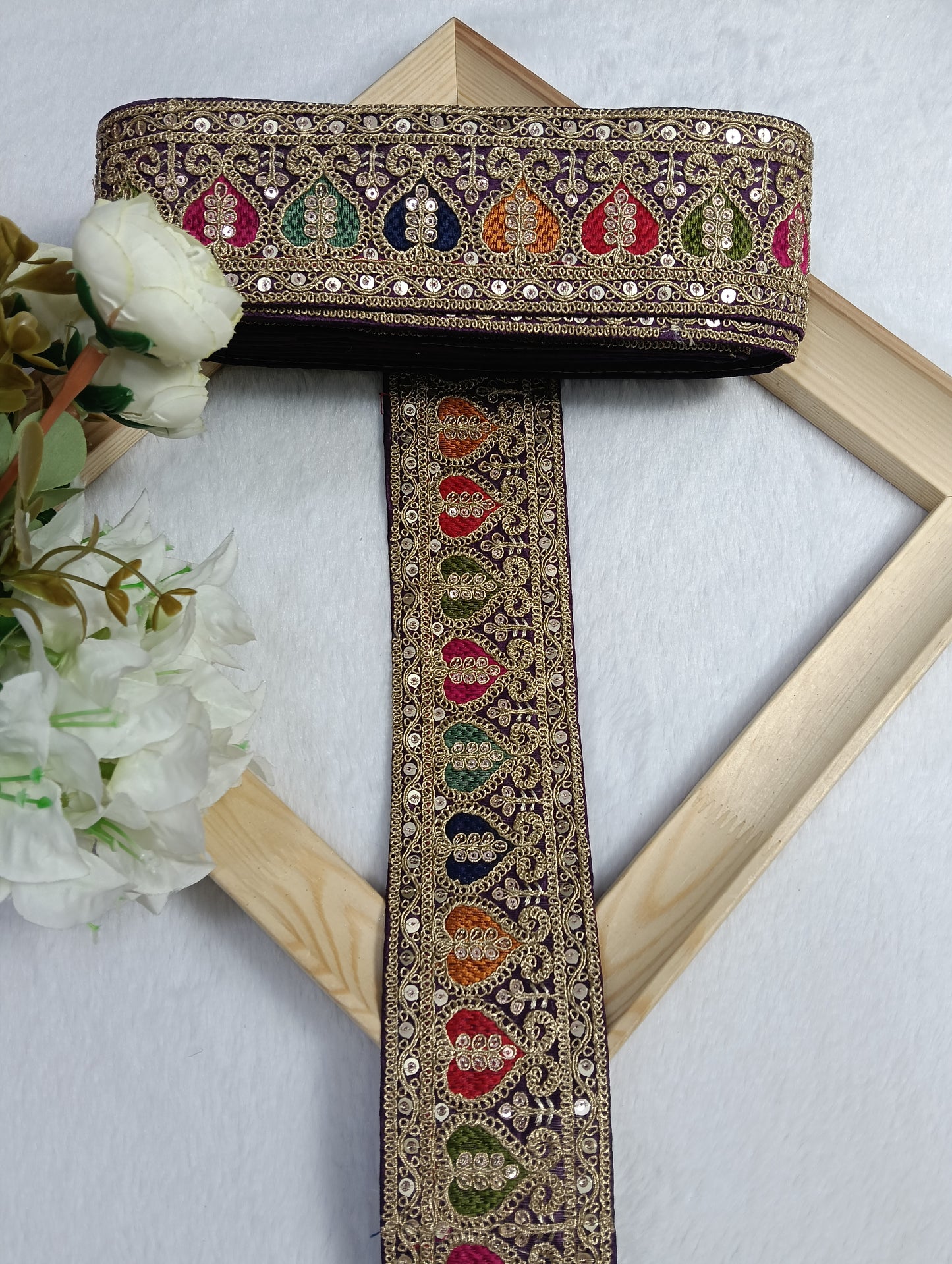Embroidery Lace Jari Border JA14454