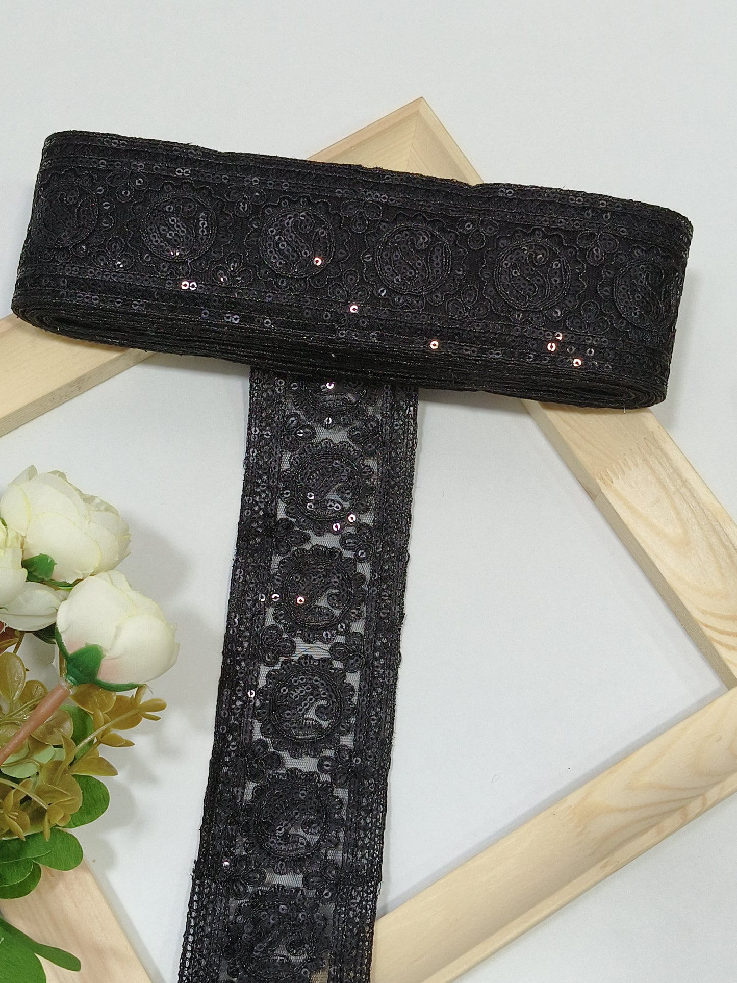 Embroidery Lace Coding Jari Border JA14059