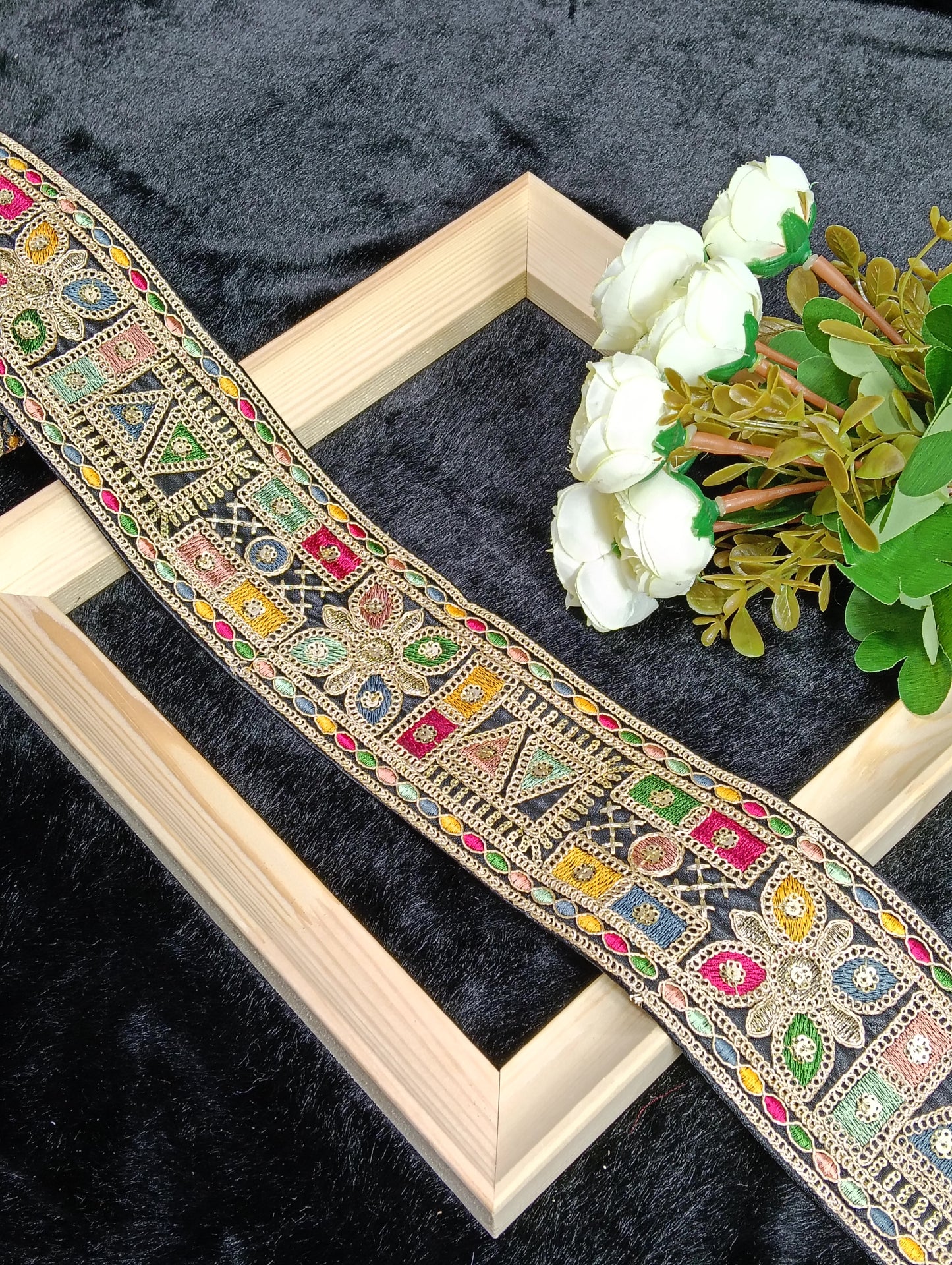 Embroidery Lace Jari Border JA13848