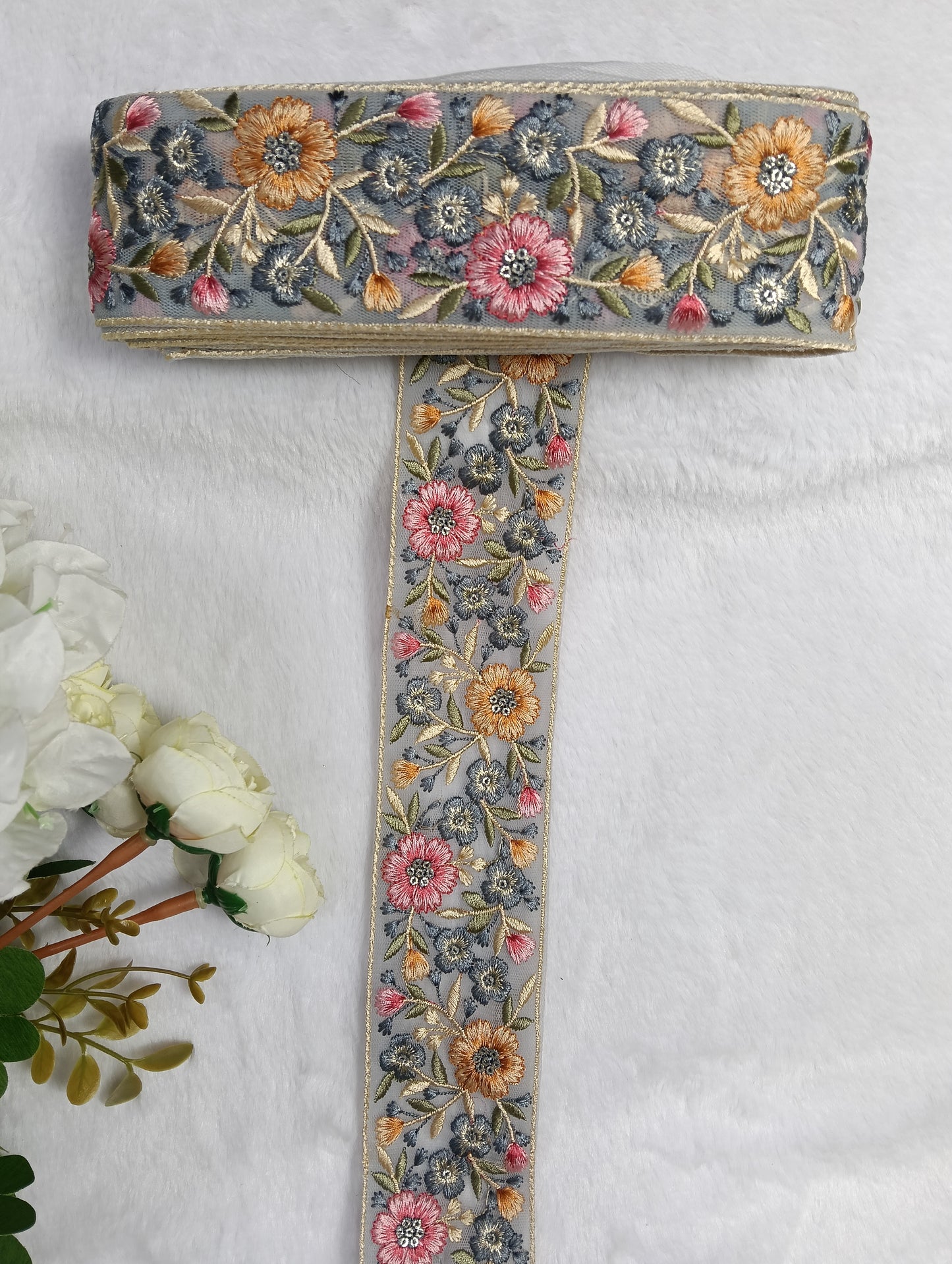 Embroidery Lace Jari Border JA14577