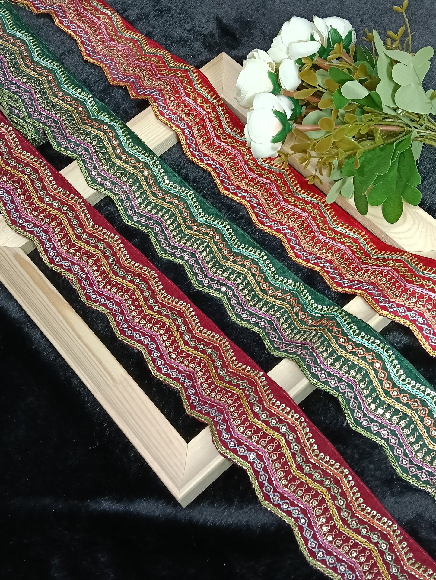 Embroidery Lace Jari Border JA8453