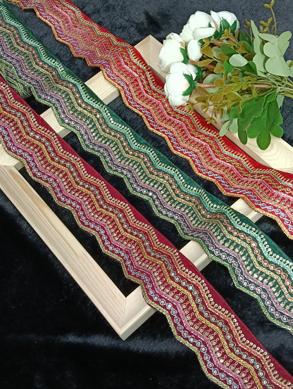 Embroidery Lace Jari Border JA8453