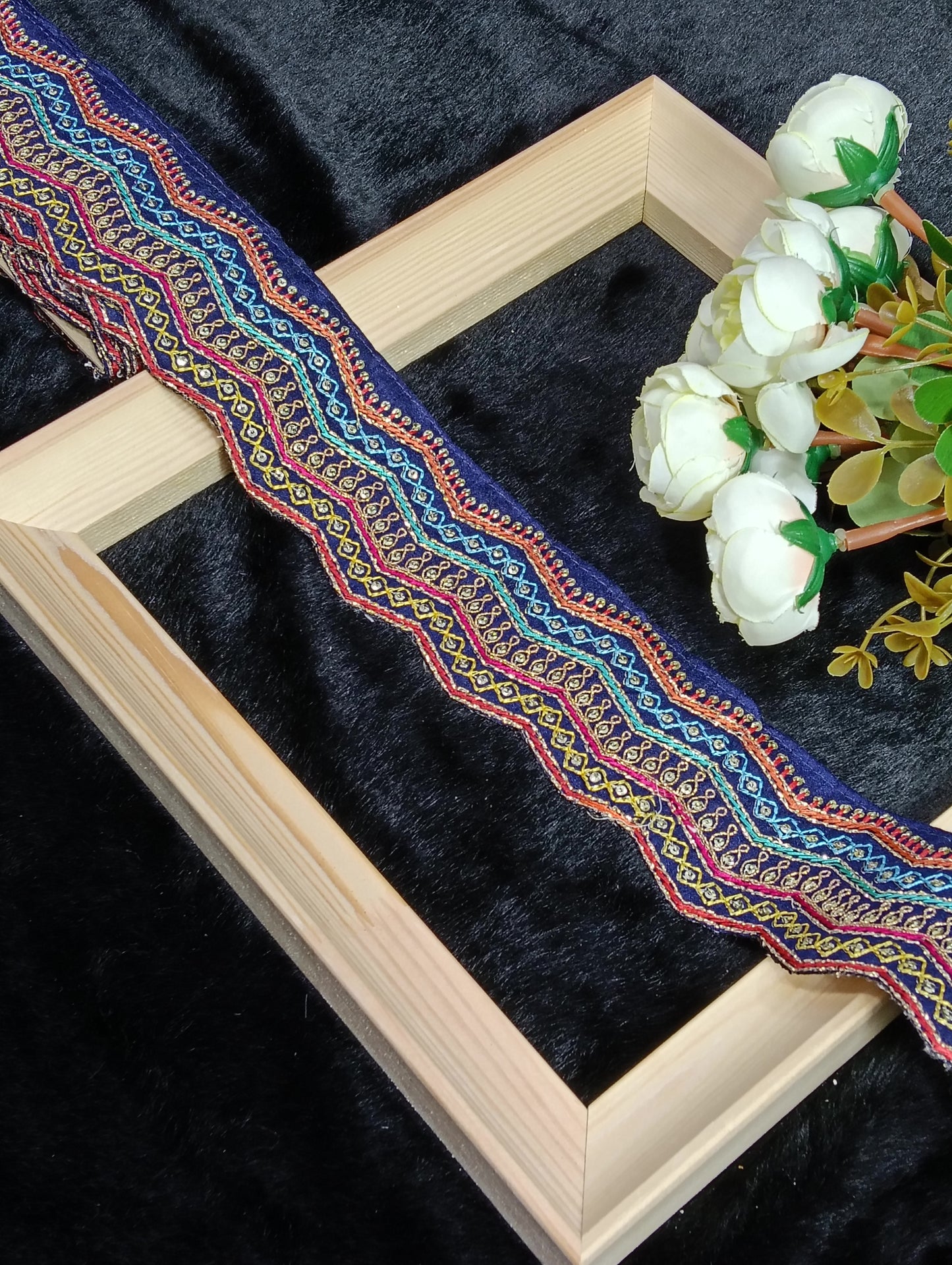 Embroidery Lace Jari Border JA8453