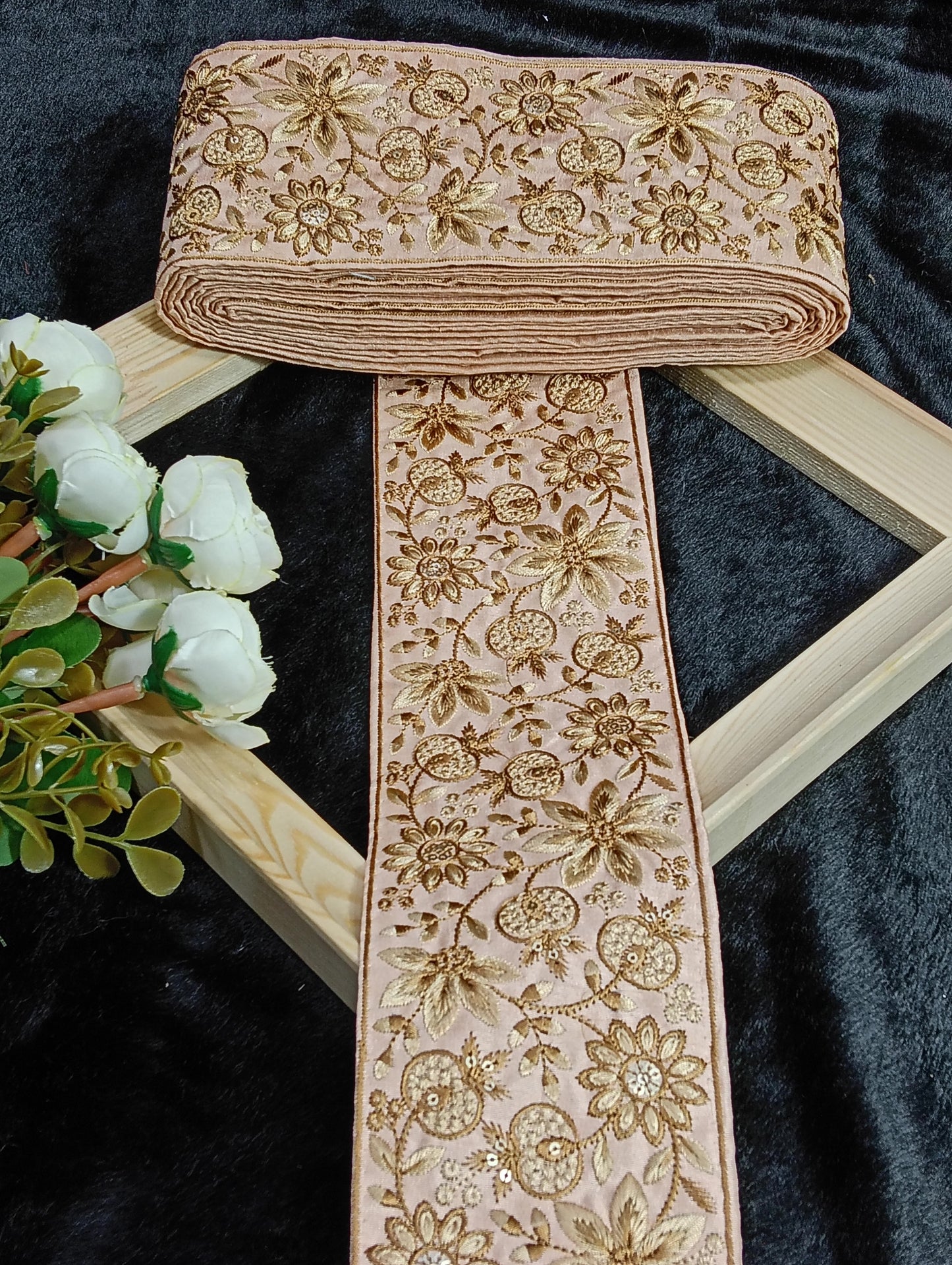 Embroidery Lace Jari Border JA14312