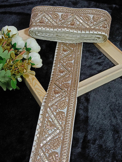 Embroidery Lace Jari Border JA14310