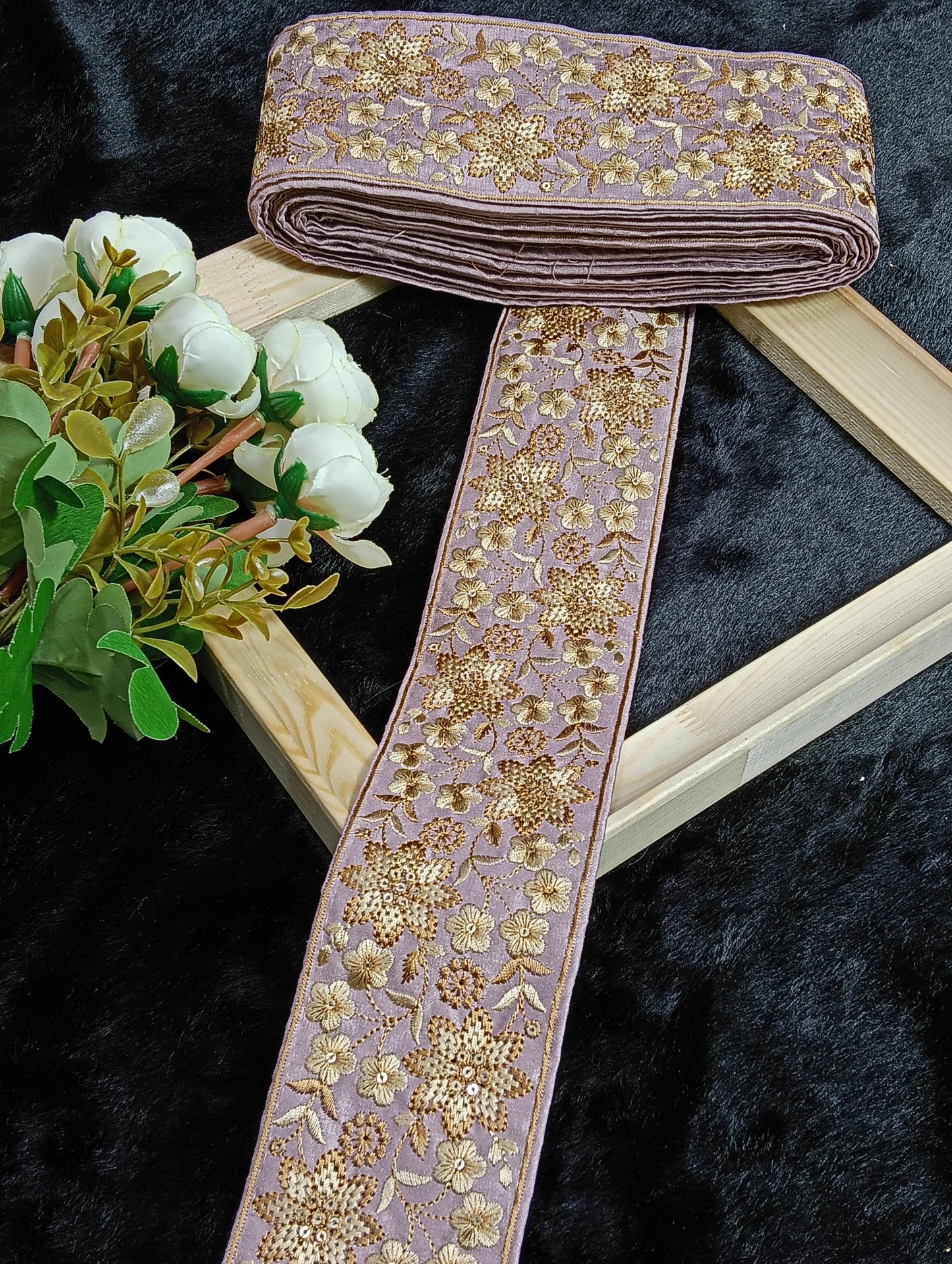 Embroidery Lace Jari Border JA14313