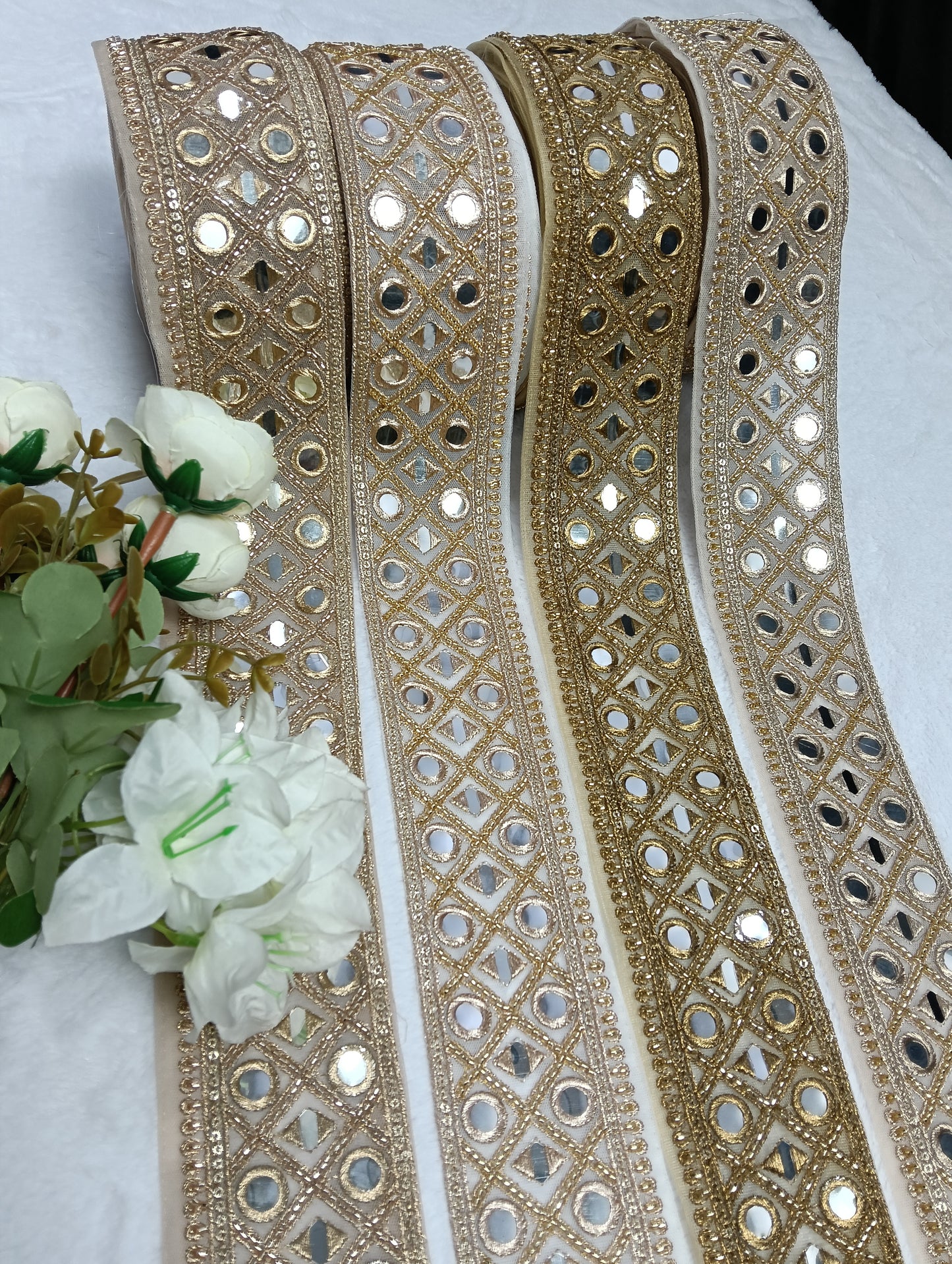 Authentic Mirror-Work Lace — Vibrant Festive Styling ha6496