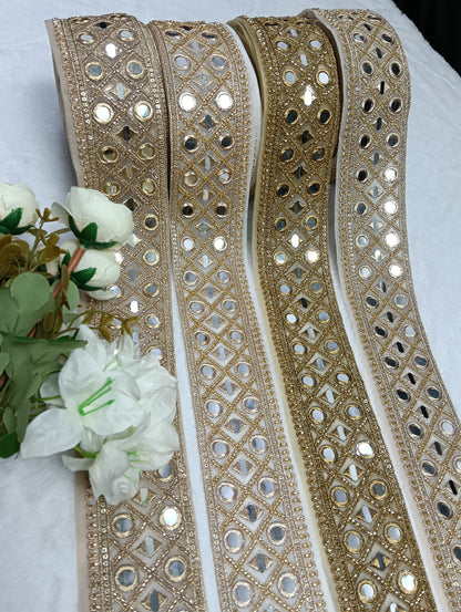 Authentic Mirror-Work Lace — Vibrant Festive Styling ha6496