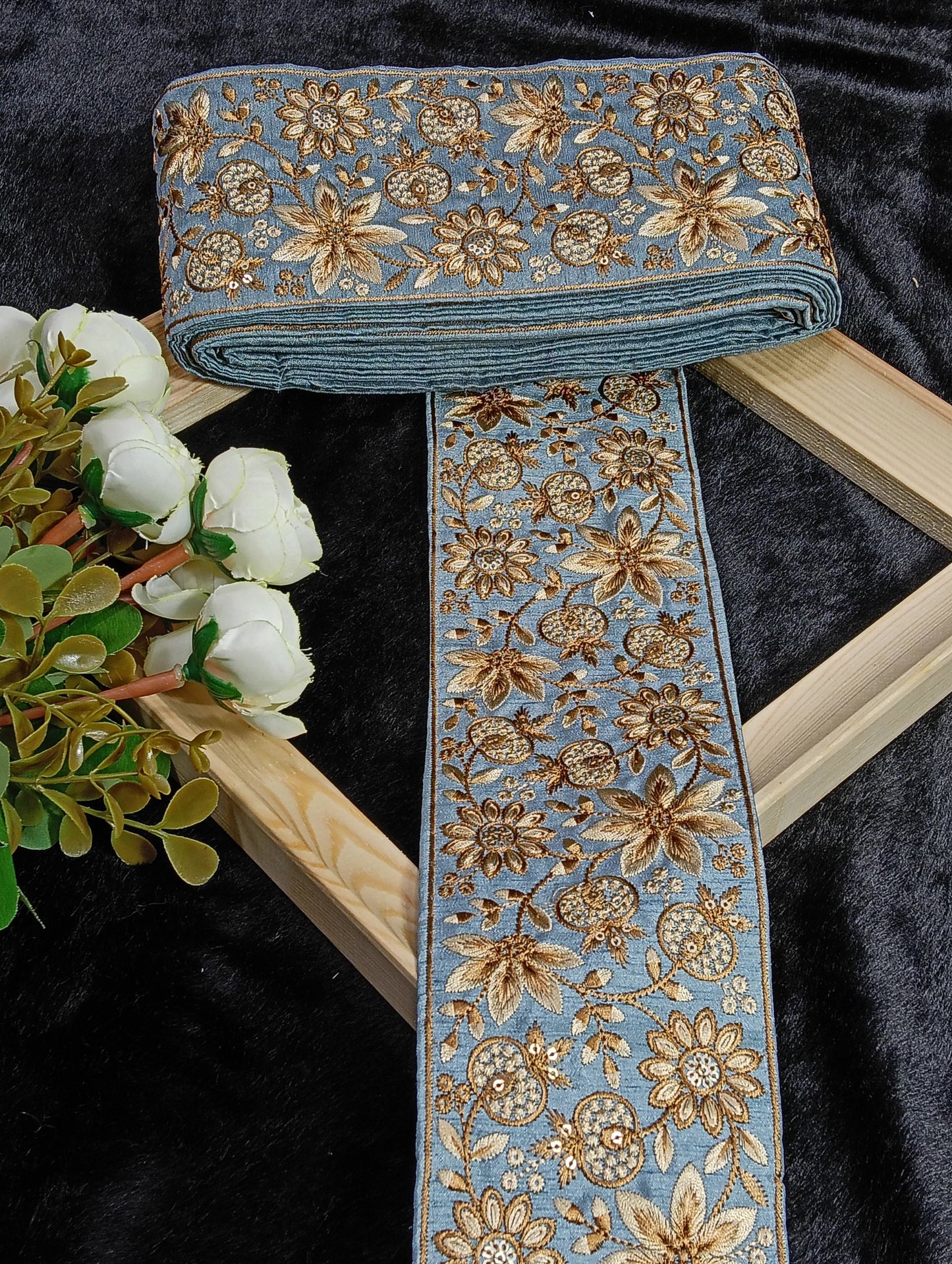 Embroidery Lace Jari Border JA14312