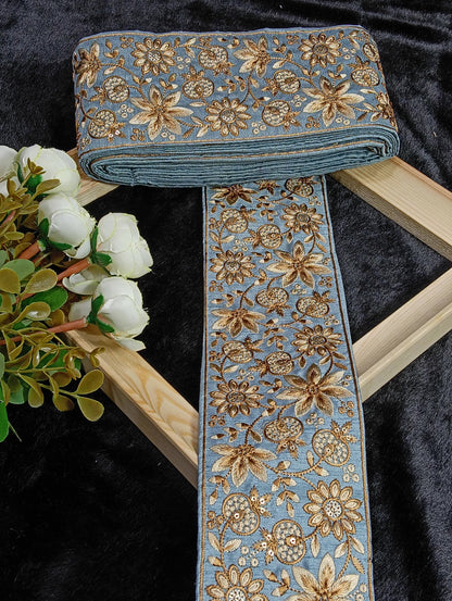 Embroidery Lace Jari Border JA14312