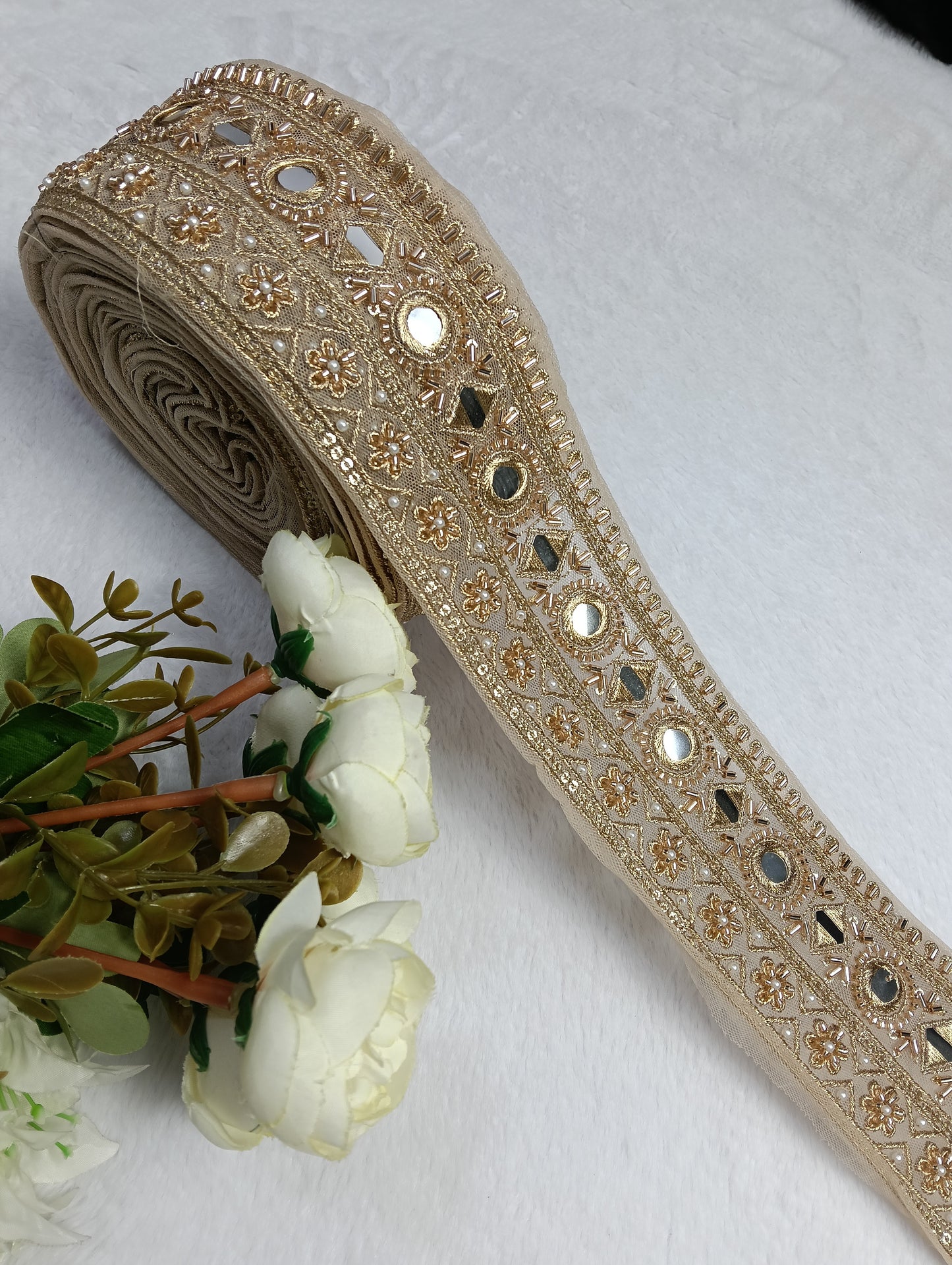 Authentic Mirror-Work Lace — Vibrant Festive Styling ha6512
