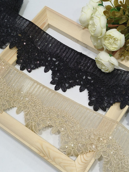 Embroidery Lace Coding Jari Border JA14064