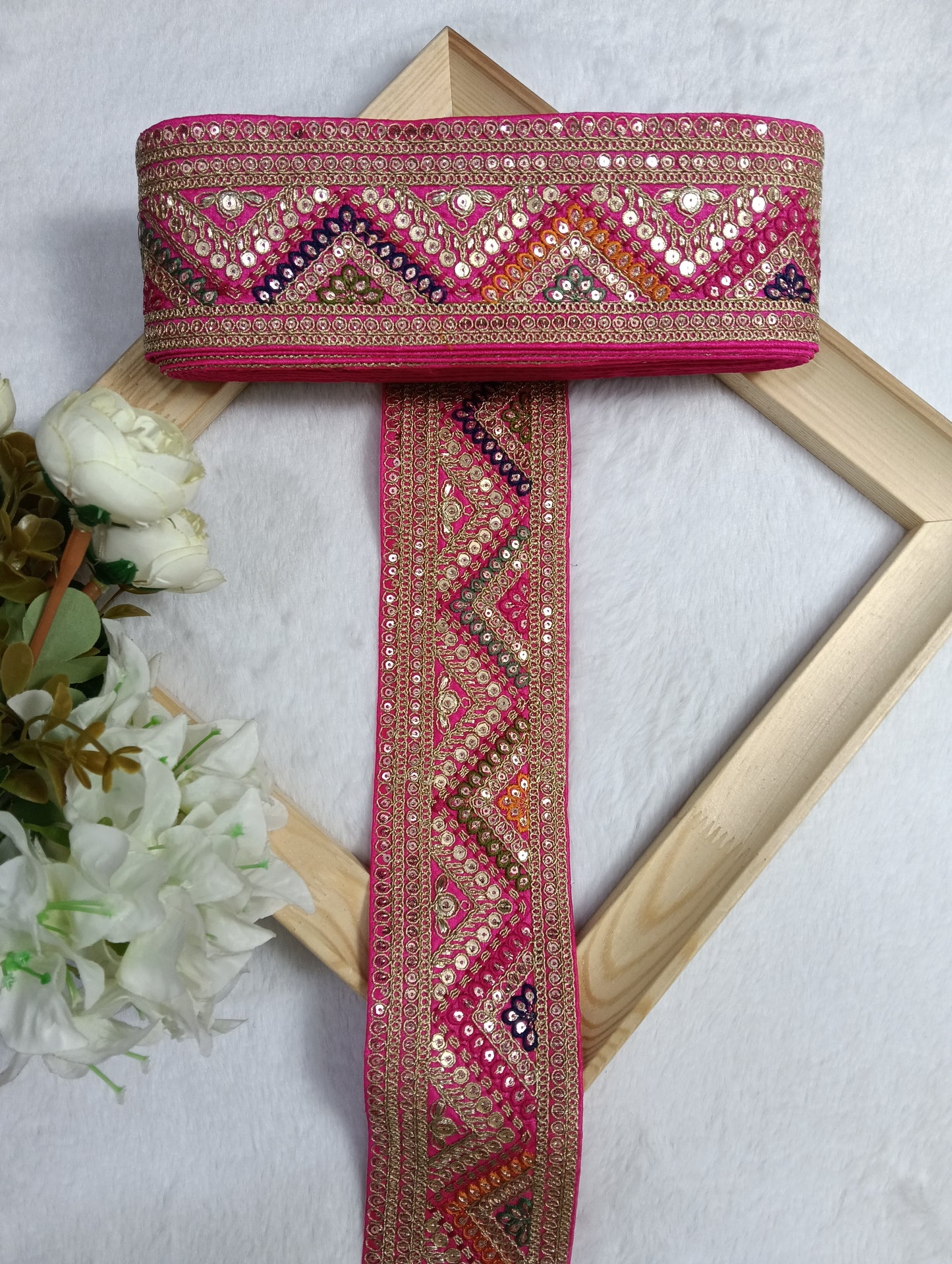 Embroidery Lace Jari Border JA14462