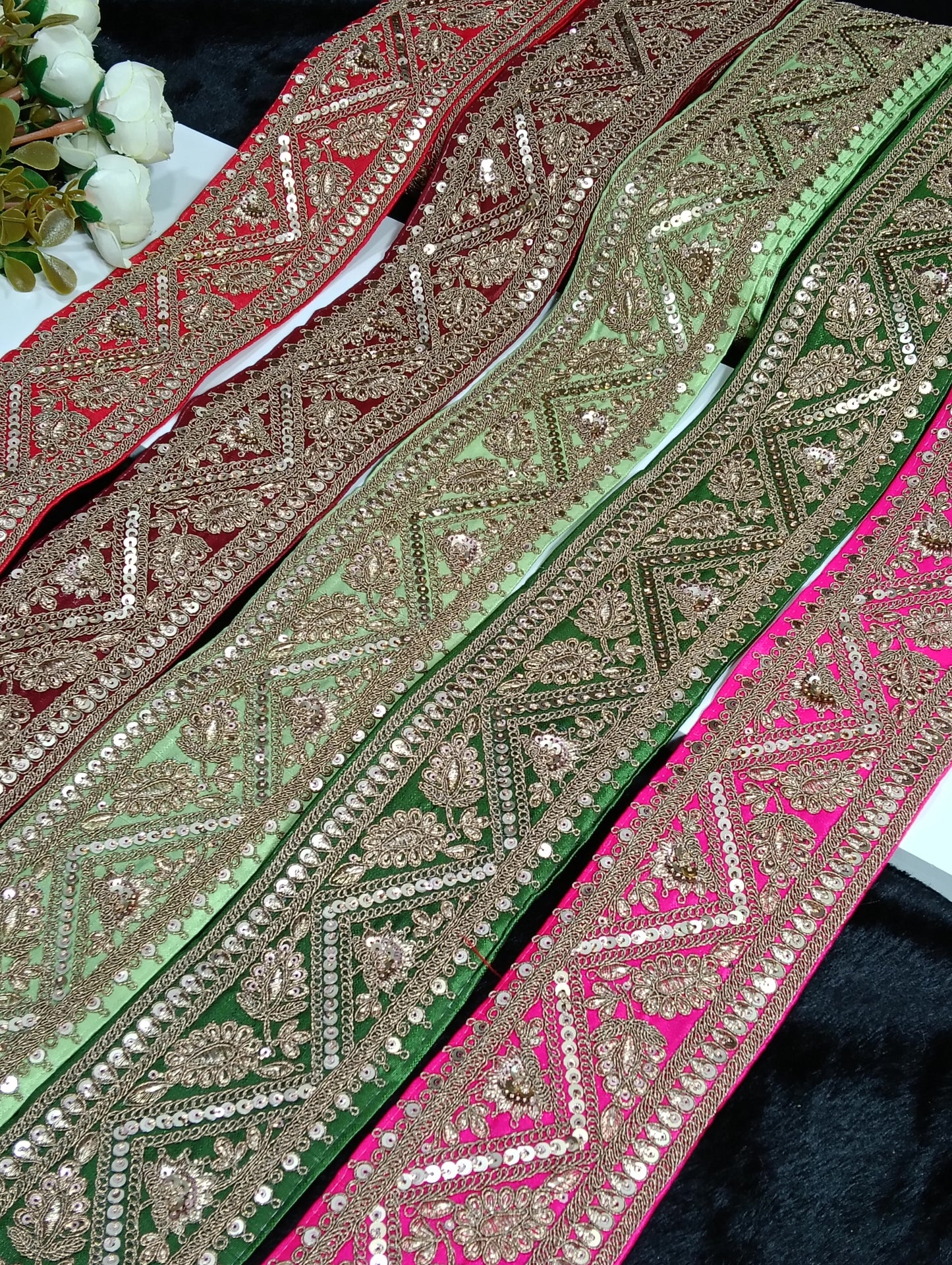 Embroidery Lace Jari Border JA14310