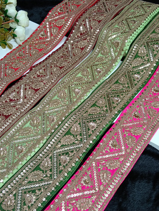 Embroidery Lace Jari Border JA14310