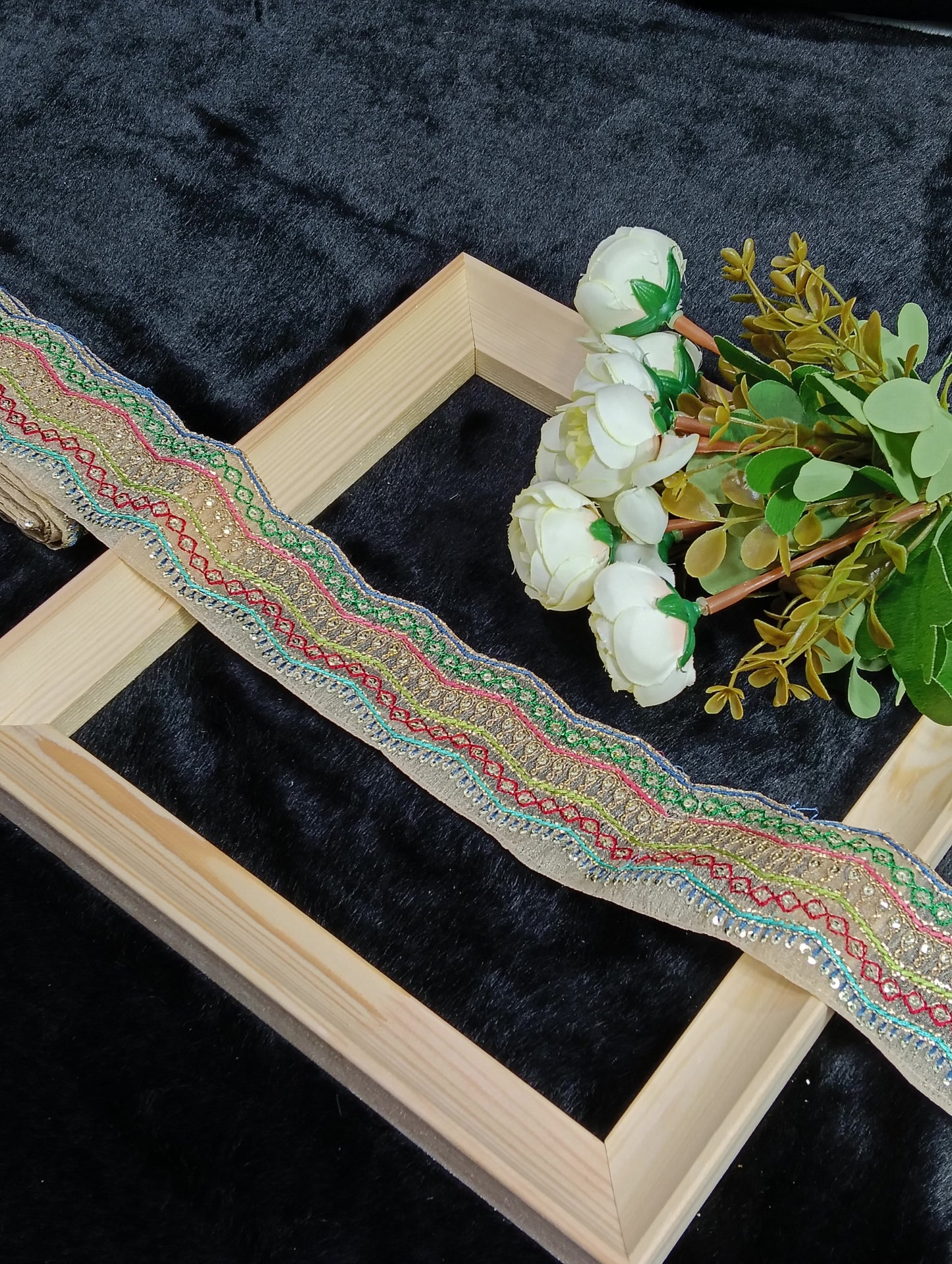 Embroidery Lace Jari Border JA8453