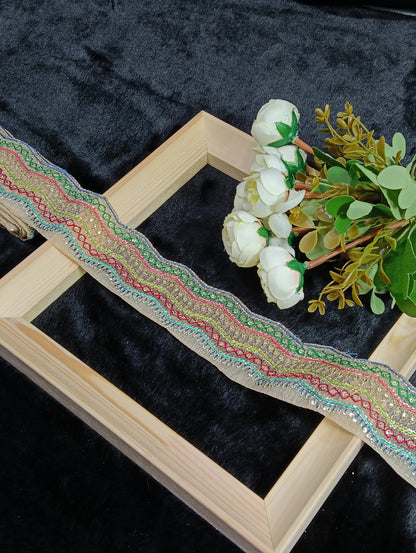 Embroidery Lace Jari Border JA8453