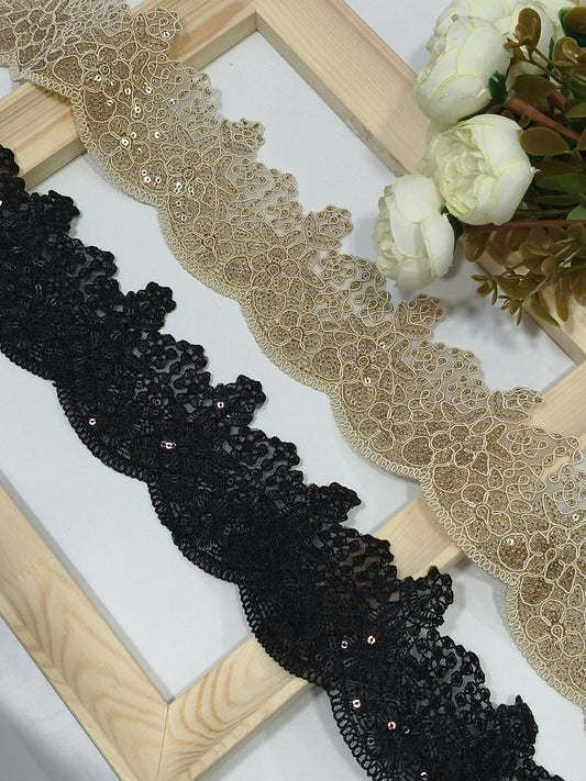 Embroidery Lace Coding Jari Border JA14061