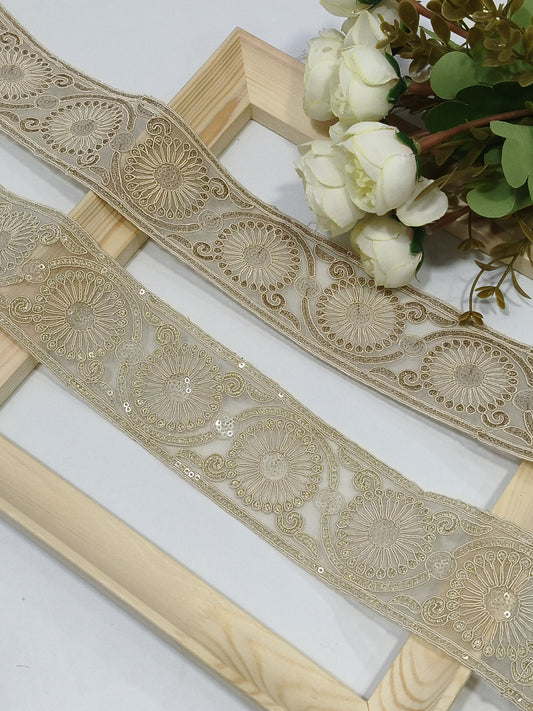 Embroidery Lace Coding Jari Border JA14117