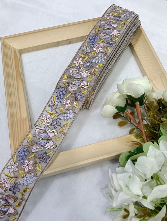 Embroidery Lace Jari Border JA14640