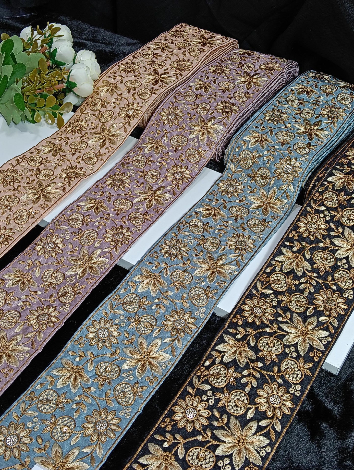 Embroidery Lace Jari Border JA14312