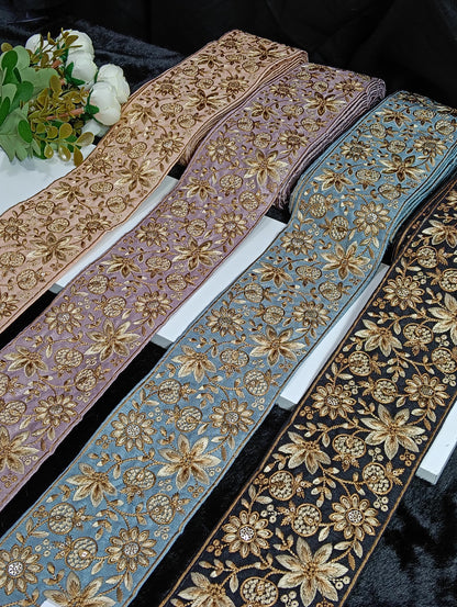 Embroidery Lace Jari Border JA14312