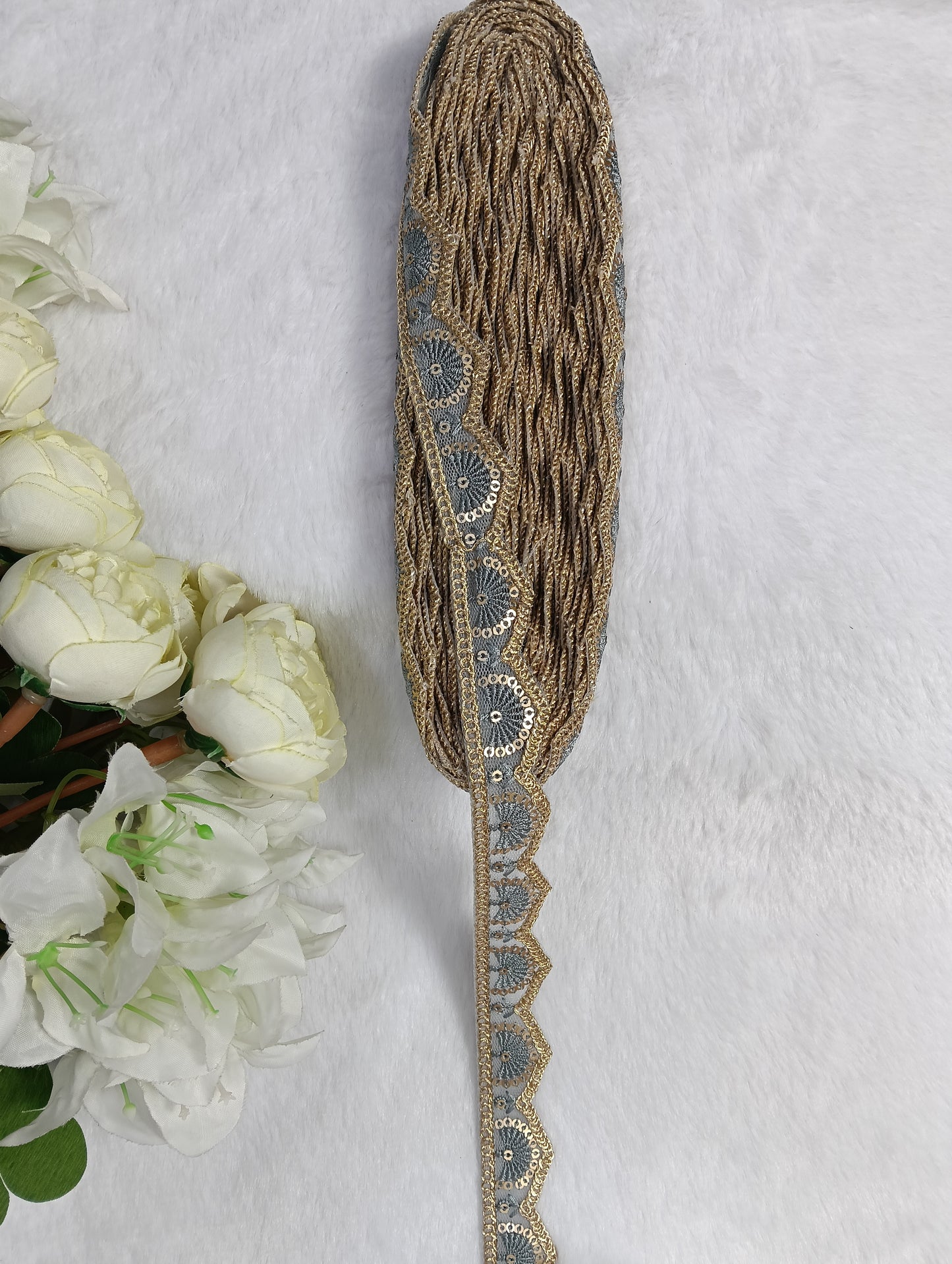 Embroidery Lace Jari Border JA14578